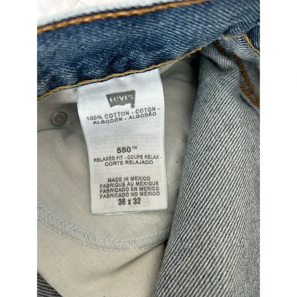 Levis 550 Jeans Men 36x31 Relaxed Fit Baggy Skate Street Comfortable Western - Picture 6 of 8